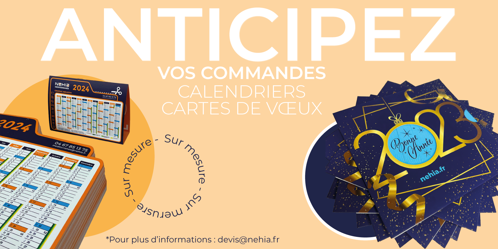 Anticipez vos commandes de calendrier et de carte de vœux